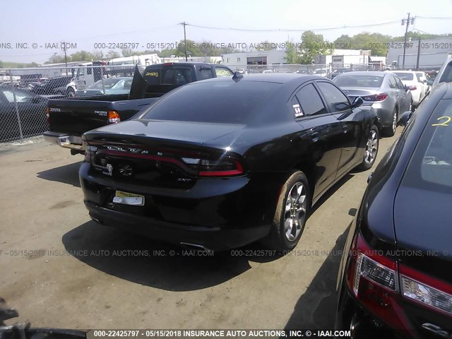 2C3CDXJG2FH926236 - 2015 DODGE CHARGER SXT BLACK photo 4