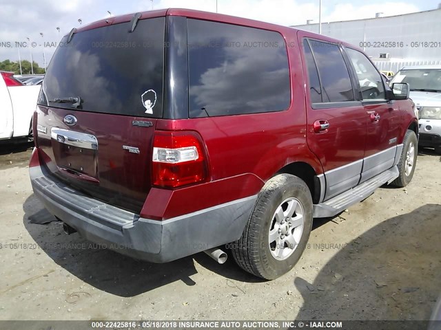 1FMFU15517LA03292 - 2007 FORD EXPEDITION XLT RED photo 4