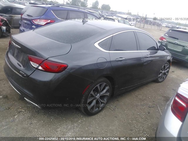 1C3CCCCG1FN580955 - 2015 CHRYSLER 200 C GRAY photo 4