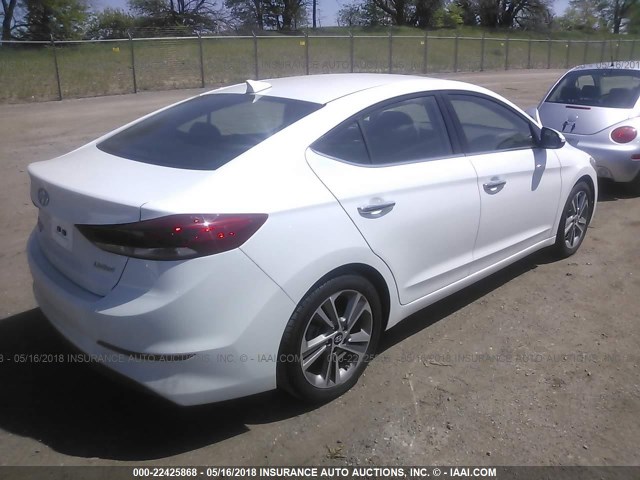 5NPD84LF4HH121548 - 2017 HYUNDAI ELANTRA SE/VALUE/LIMITED WHITE photo 4