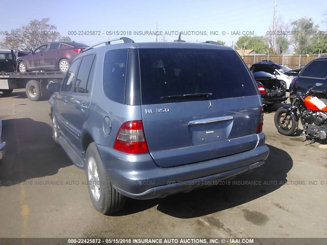 4JGAB57E25A531369 - 2005 MERCEDES-BENZ ML 350 BLUE photo 3