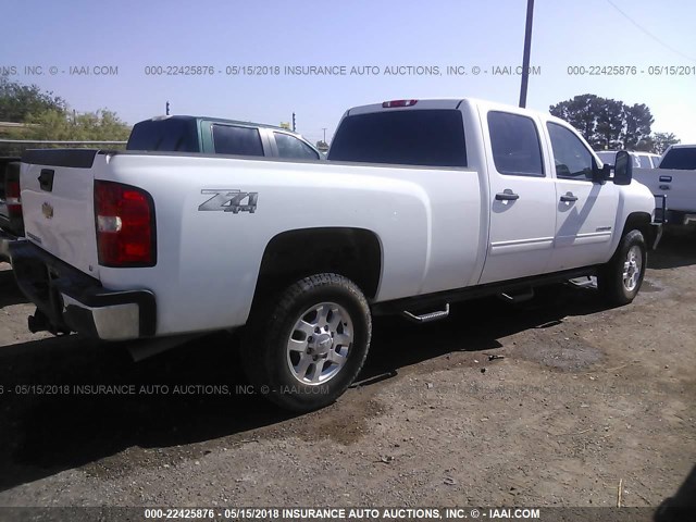 1GC1KXCG9DF168240 - 2013 CHEVROLET SILVERADO K2500 HEAVY DUTY LT WHITE photo 4