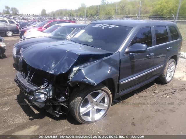 1J8HR78387C555117 - 2007 JEEP GRAND CHEROKEE SRT-8 BLUE photo 2