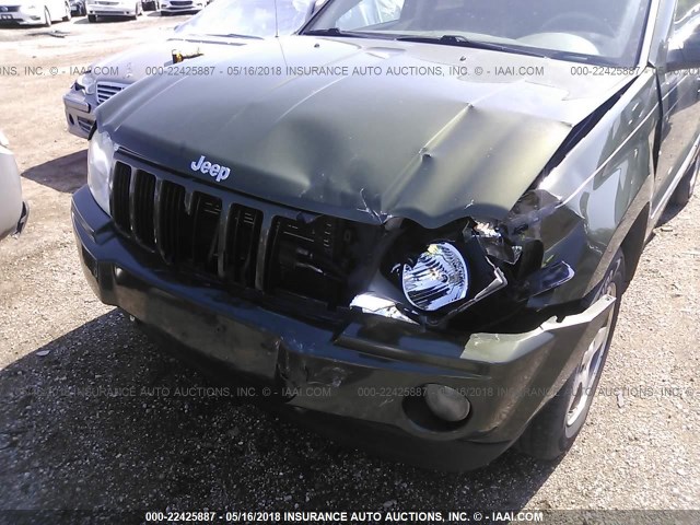 1J4GR48K26C341189 - 2006 JEEP GRAND CHEROKEE LAREDO/COLUMBIA/FREEDOM GREEN photo 6