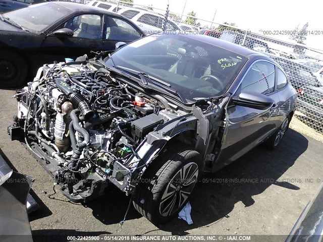 2HGFC3B74HH355405 - 2017 HONDA CIVIC EXL GRAY photo 2