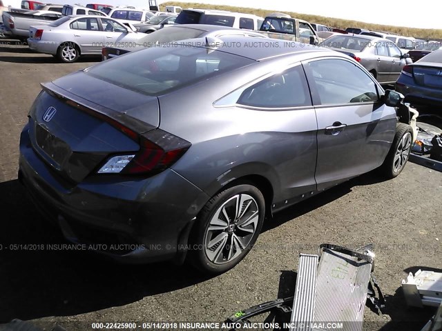 2HGFC3B74HH355405 - 2017 HONDA CIVIC EXL GRAY photo 4