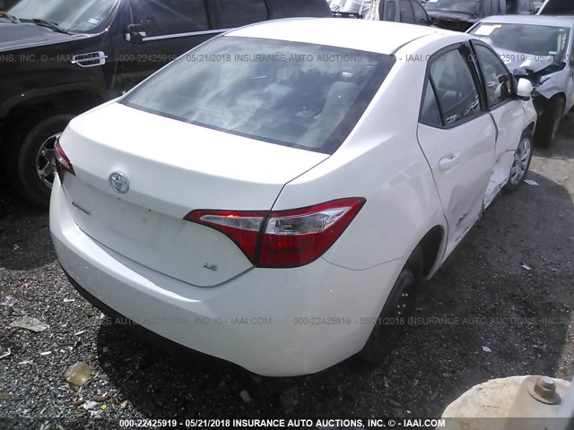 5YFBURHE9GP533899 - 2016 TOYOTA COROLLA L/LE/LE PLS/PRM/S/S PLS WHITE photo 4