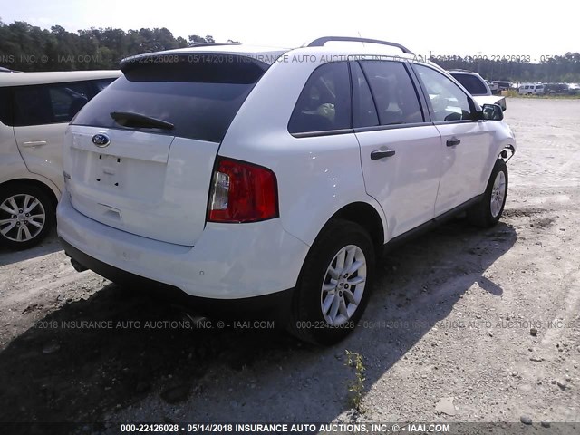 2FMDK3GC5EBA01692 - 2014 FORD EDGE SE 白色 照片 4