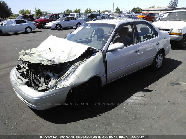 1NXBR18E6XZ210105 - 1999 TOYOTA COROLLA VE/CE/LE SILVER photo 2