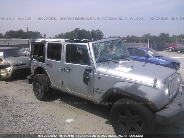 1J4BA3H16BL522213 - 2011 JEEP WRANGLER UNLIMITE SPORT SILVER photo 6