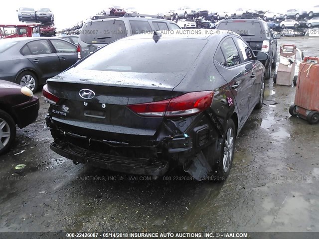 KMHD84LF4JU489414 - 2018 HYUNDAI ELANTRA SEL/VALUE/LIMITED BLACK photo 4