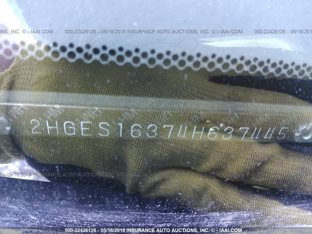 2HGES16374H637445 - 2004 HONDA CIVIC DX VP Ağ foto 9