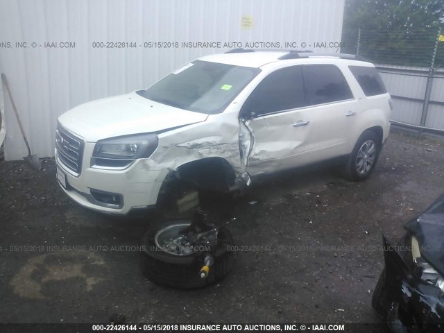 1GKKRRKD7FJ141173 - 2015 GMC ACADIA SLT-1 WHITE photo 2