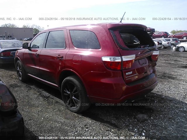 1C4RDJAG2DC698208 - 2013 DODGE DURANGO SXT RED photo 3