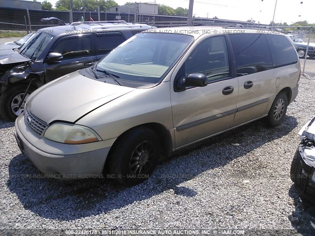 2FMZA51401BB95984 - 2001 FORD WINDSTAR LX BEIGE photo 2