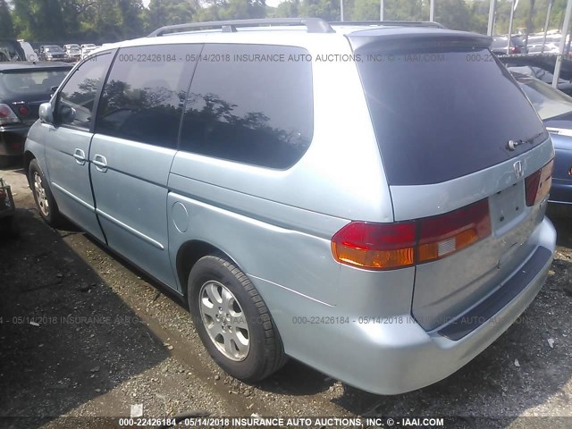 5FNRL18943B150240 - 2003 HONDA ODYSSEY EXL ღია ლურჯი ფოტო 3