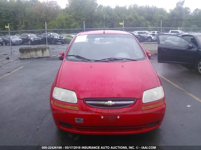 KL1TD52605B429447 - 2005 CHEVROLET AVEO LS 红色 照片 6