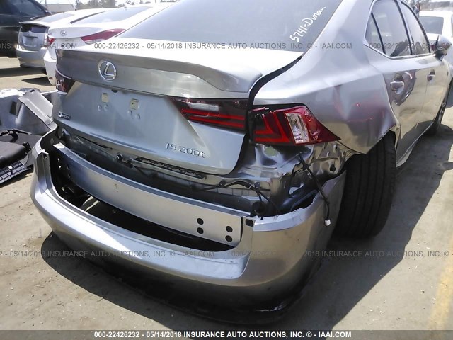 JTHBA1D21G5035102 - 2016 LEXUS IS 200T GRAY photo 6