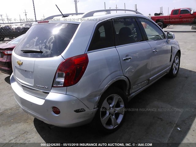 3GNAL4EK6DS638160 - 2013 CHEVROLET CAPTIVA LTZ SILVER photo 4