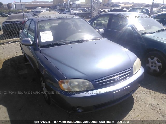 KNAFB121535251861 - 2003 KIA SPECTRA LS BLUE photo 1