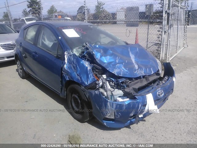 JTDKDTB34D1042774 - 2013 TOYOTA PRIUS C BLUE photo 1