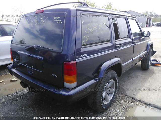 1J4FJ68S4WL108073 - 1998 JEEP CHEROKEE SPORT/CLASSIC ლურჯი ფოტო 4