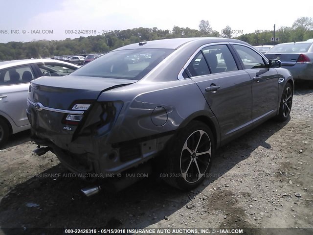 1FAHP2E80EG107854 - 2014 FORD TAURUS SEL GRAY photo 4