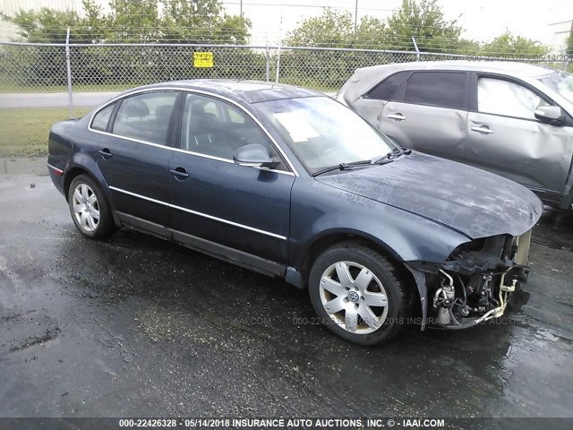 WVWAE63B05P060364 - 2005 VOLKSWAGEN PASSAT GLS TDI BLUE photo 1