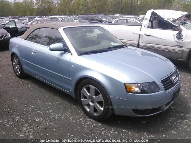 WAUAC48H95K008233 - 2005 AUDI A4 1.8 CABRIOLET Light Blue photo 1