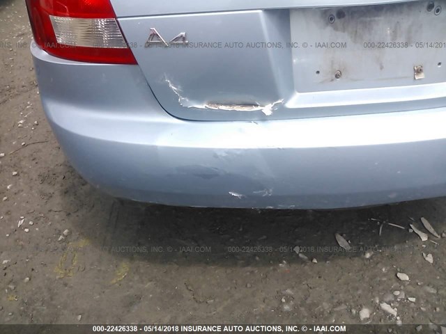 WAUAC48H95K008233 - 2005 AUDI A4 1.8 CABRIOLET Light Blue photo 6