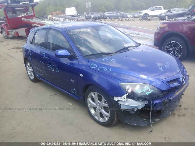 JM1BK343481787324 - 2008 MAZDA 3 HATCHBACK BLUE photo 1