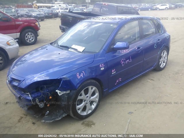 JM1BK343481787324 - 2008 MAZDA 3 HATCHBACK BLUE photo 2