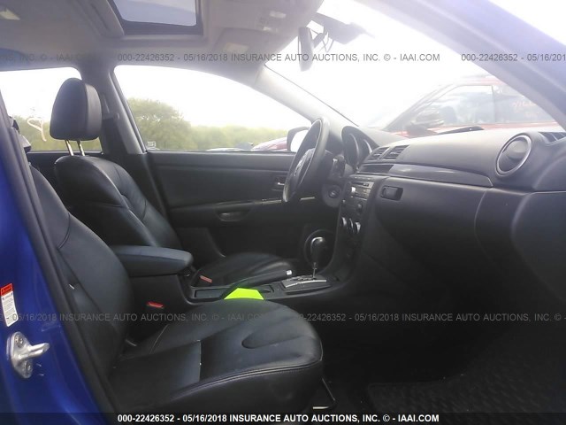 JM1BK343481787324 - 2008 MAZDA 3 HATCHBACK BLUE photo 5
