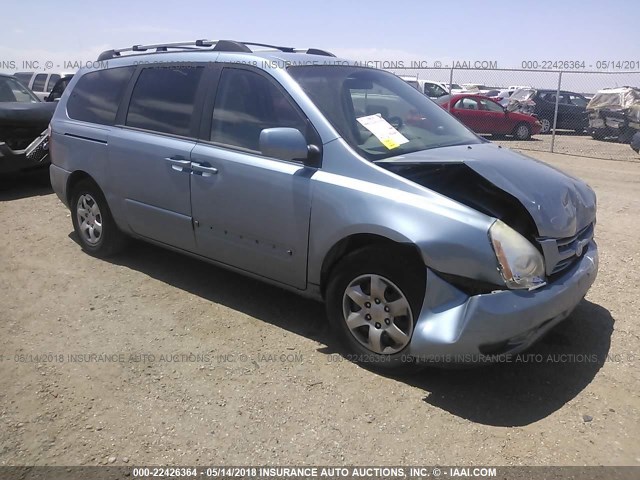 KNDMB233266034332 - 2006 KIA SEDONA EX/LX BLUE photo 1