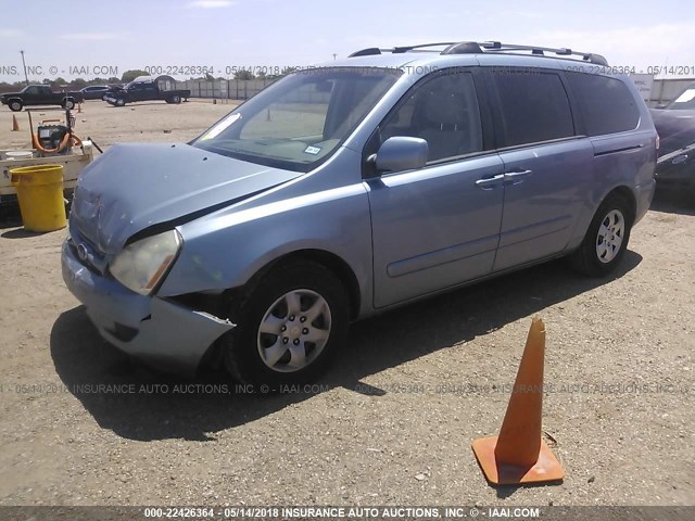 KNDMB233266034332 - 2006 KIA SEDONA EX/LX BLUE photo 2