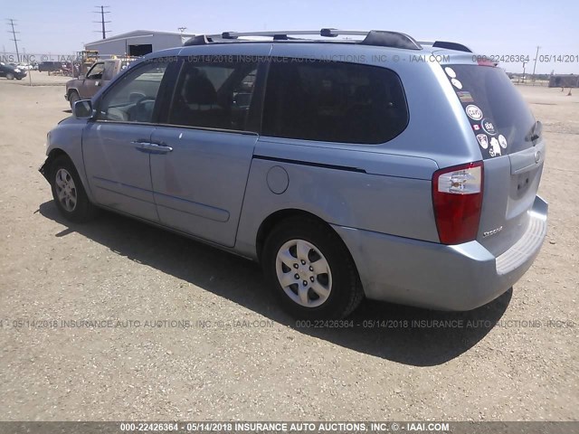 KNDMB233266034332 - 2006 KIA SEDONA EX/LX BLUE photo 3