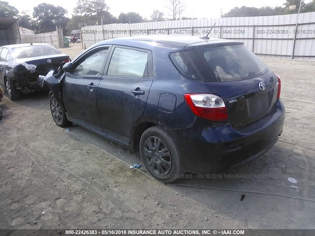 2T1KU40E79C097880 - 2009 TOYOTA COROLLA MATRIX  BLUE photo 3
