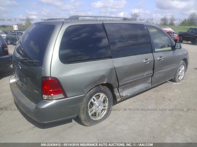 2FMZA522X6BA57874 - 2006 FORD FREESTAR SEL GREEN photo 4