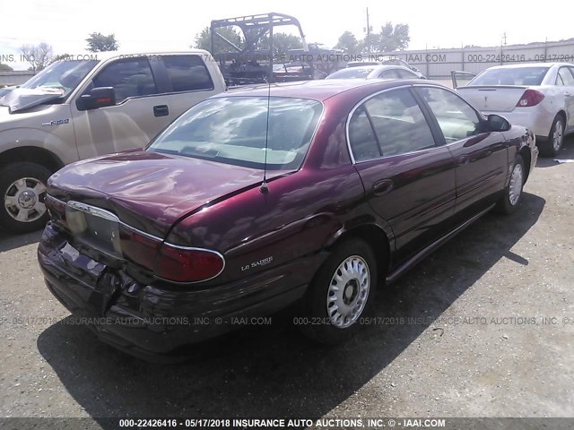 1G4HP54K02U264513 - 2002 BUICK LESABRE CUSTOM BURGUNDY photo 4