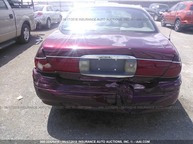 1G4HP54K02U264513 - 2002 BUICK LESABRE CUSTOM BURGUNDY photo 6