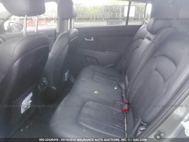 KNDPC3AC3F7710137 - 2015 KIA SPORTAGE EX GRAY photo 8