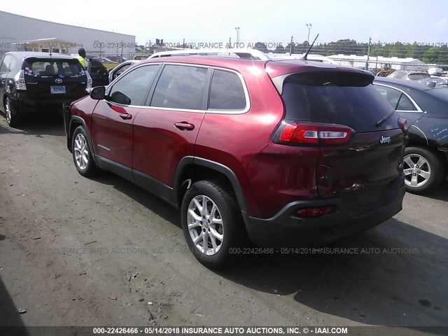 1C4PJLCB4EW143578 - 2014 JEEP CHEROKEE LATITUDE MAROON photo 3