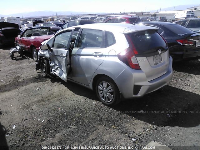 3HGGK5H5XFM754035 - 2015 HONDA FIT LX SILVER photo 3