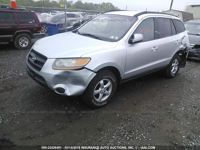 5NMSG13D68H225740 - 2008 HYUNDAI SANTA FE GLS SILVER photo 2