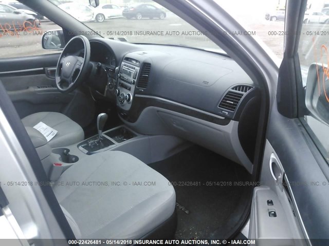 5NMSG13D68H225740 - 2008 HYUNDAI SANTA FE GLS SILVER photo 5