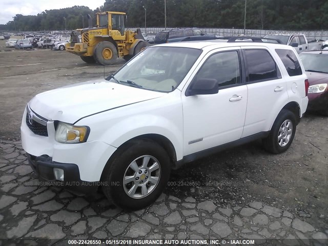 4F2CZ02Z78KM07361 - 2008 MAZDA TRIBUTE I WHITE photo 2