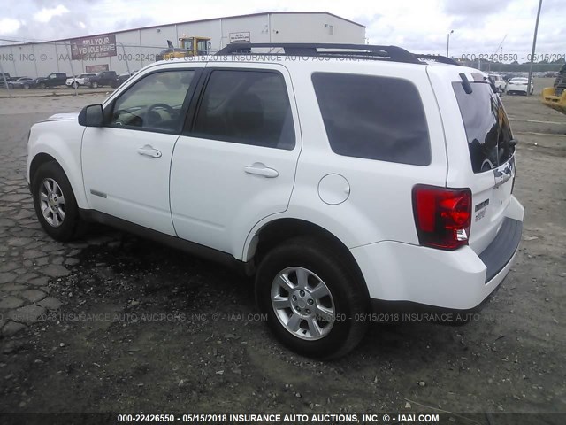 4F2CZ02Z78KM07361 - 2008 MAZDA TRIBUTE I WHITE photo 3