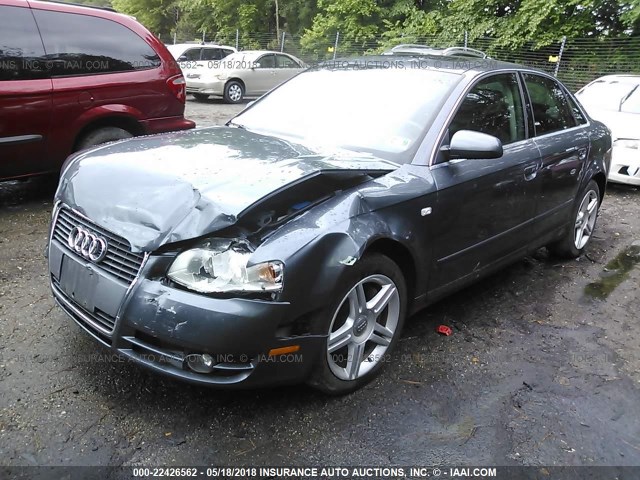 WAUDF78E57A132584 - 2007 AUDI A4 2.0T QUATTRO GRAY photo 2