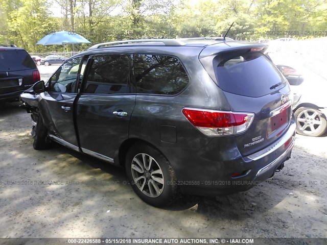 5N1AR2MMXDC644527 - 2013 NISSAN PATHFINDER S/SV/SL/PLATINUM 灰色 照片 3