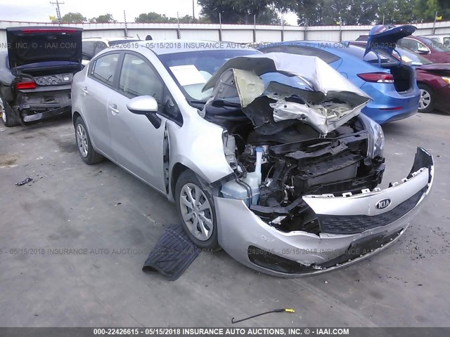 KNADM4A35E6388995 - 2014 KIA RIO LX SILVER photo 1